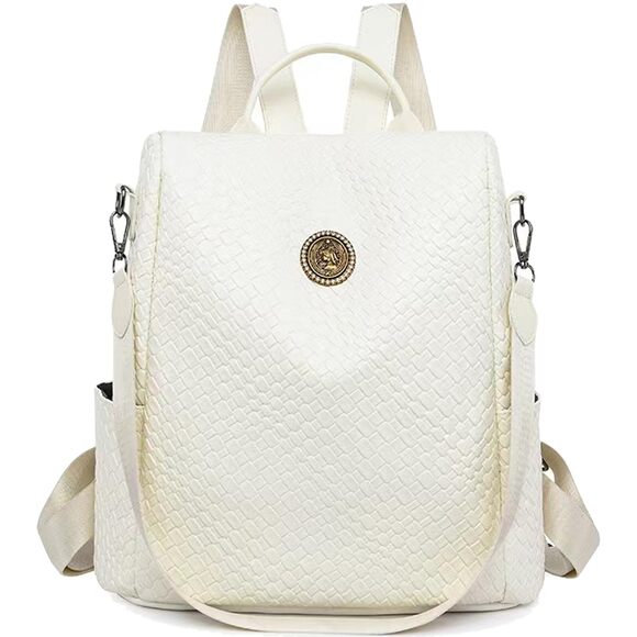 Еrwubа Handbags - 9197 Woven Leather Backpack Purse Waterproof Anti-theft Multipurpose Design